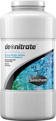 Seachem de*Nitrate emballage avant montrant le produit et ses avantages pour la filtration