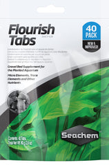 Seachem Flourish Tabs emballage avant montrant quantité et informations produit, facilite achat