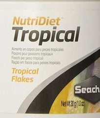 Seachem NutriDiet gros plan sur flocons montrant texture et facilité de digestion