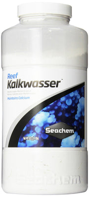 Seachem Reef Kalkwasser paquet frontal montrant pureté et dosage