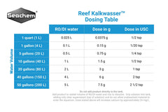 Seachem Reef Kalkwasser solution préparée en bouteille pratique pour ajout lent