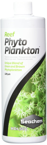 Seachem Reef Phytoplankton flacon face montrant l'étiquette et le format pratique