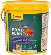 Sera Pond Flakes emballage avant montrant la quantité et l'usage
