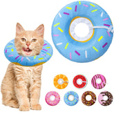 Seyezo collierette donut bleu vue face montrant confort et protection