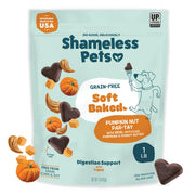 Shameless Pets emballage avant montrant la saveur et bénéfice fibres
