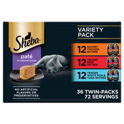 Sheba emballage multipack Perfect Portions présentant l’ensemble des plateaux pratiques