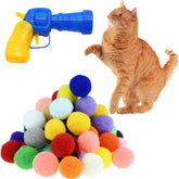 Shizhoo emballage avant montrant le lot de 30 pompons et le lanceur, pratique pour le rangement