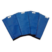 SHOOFLY guêtre face avant bleu montrant protection confortable