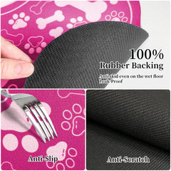 SHUNLCD tapis sous gamelles illustrant sol propre et sans éclaboussures