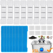 SIBAYS vue avant du pack de filtres pour fontaine, remplacement facile