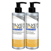 Silver Honey coffret 2 pièces montrant les flacons et l’éclat d’un pelage sain