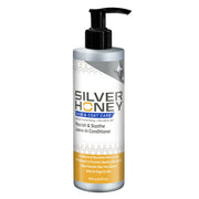 Silver Honey emballage avant montrant flacon et étiquetage, bénéfice hydratation