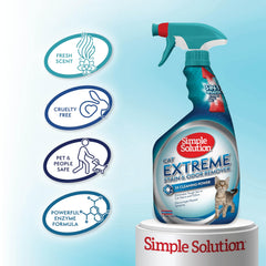 Simple Solution en action sur tapis illustrant élimination visible de tache