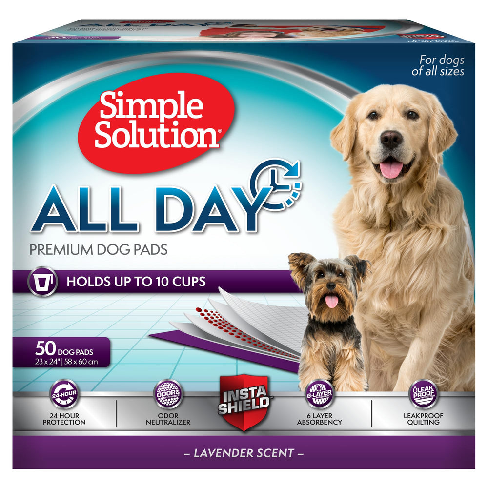Simple Solution emballage avant montrant le format 23x24 et le parfum lavande