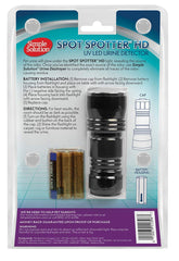 Simple Solution gros plan des 21 LEDs UV révélant les taches
