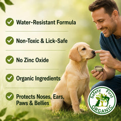 SIT. STAY. FOREVER. application sur nez de chien pour prévenir les brûlures
