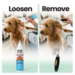 Skip the Groomer application sur les mains démontrant contrôle et douceur