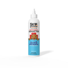 Skip the Groomer emballage avant montrant la crème 8 oz et facilité d'utilisation