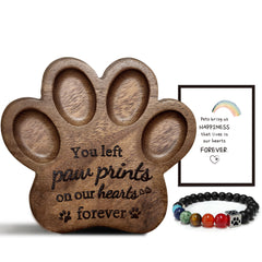 Skittypurr ornement patte en noyer face, souvenir durable et élégant