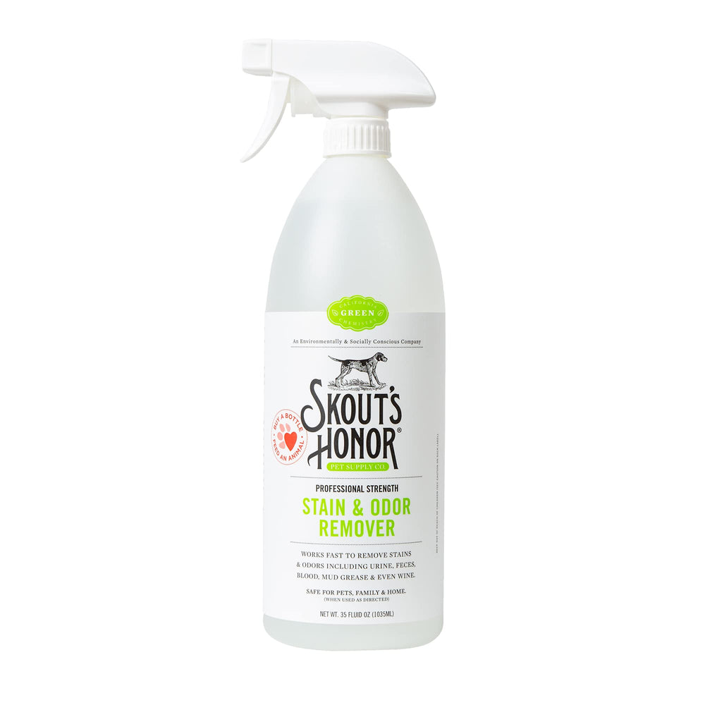Skout's Honor bouteille 35 oz vue de face montrant dosage pratique