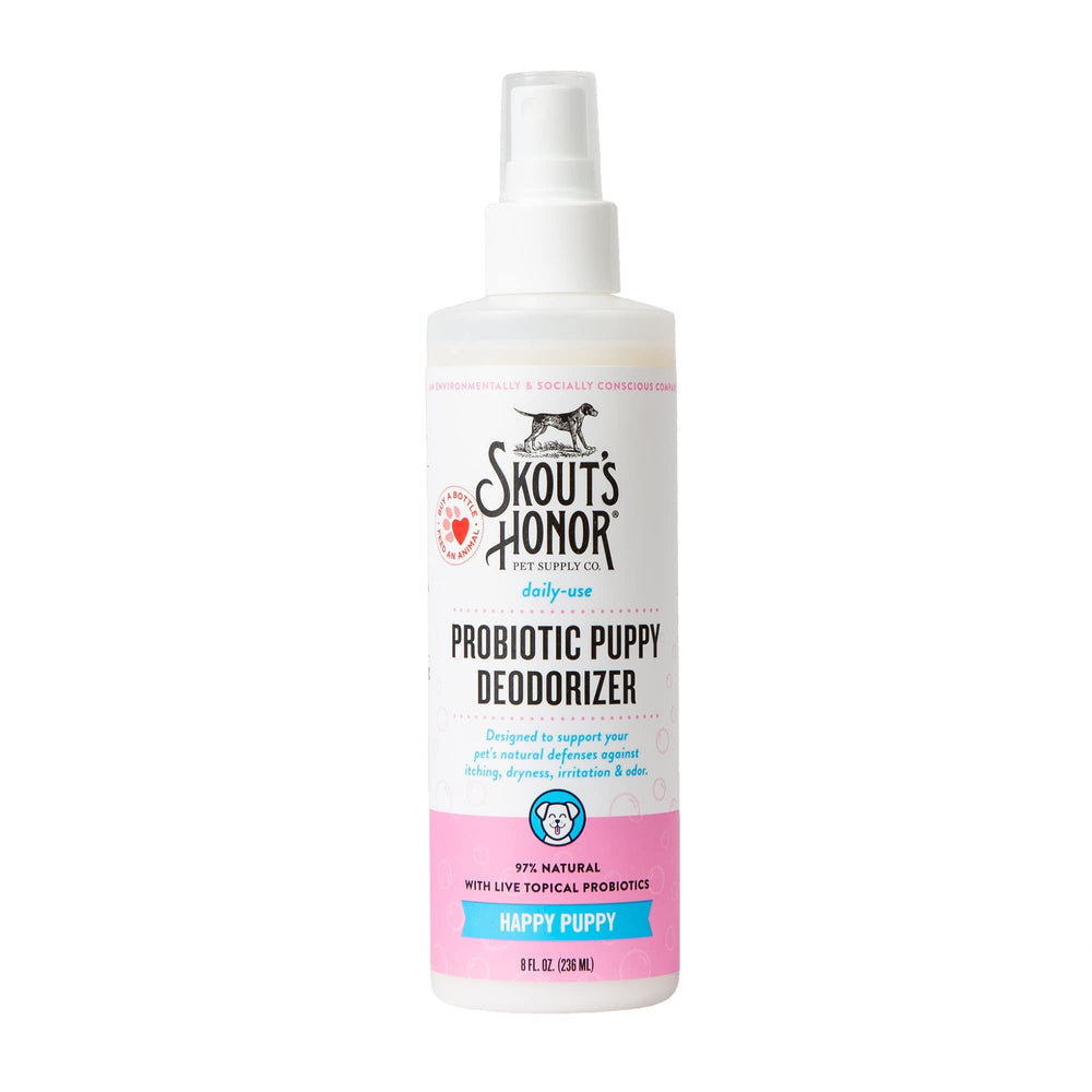 SKOUT'S HONOR flacon avant Happy Puppy montrant design pratique