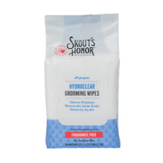 SKOUT'S HONOR emballage avant montrant boîte de 100 lingettes et praticité