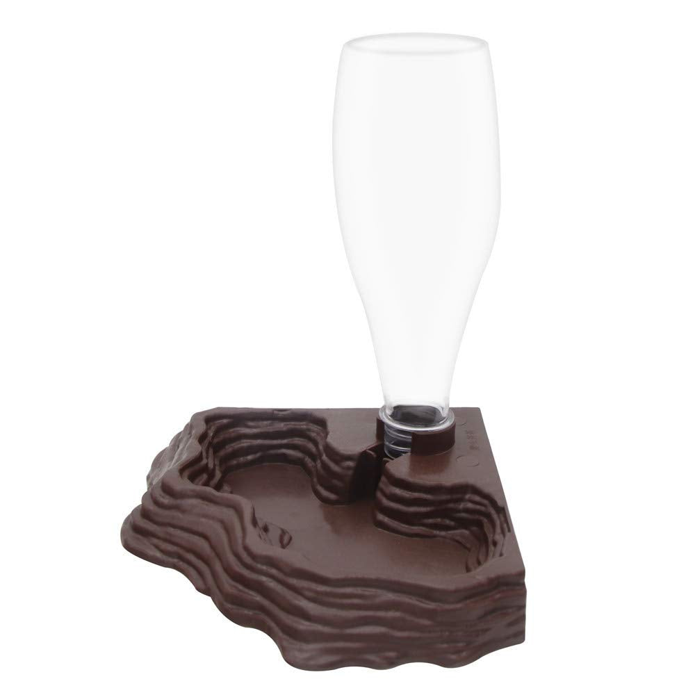 SLSON vue frontale du distributeur marron montrant le design compact et stable