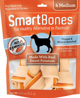 SmartBones emballage avant montrant lot de 4 et bénéfice digestibilité