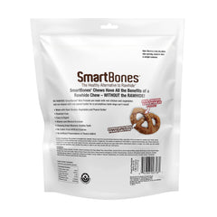 SmartBones gros plan sur la texture des mini pretzels, appétence visible