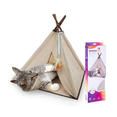 SmartyKat tente devanture montrant l'entrée, refuge confortable pour chat