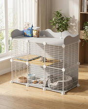 SNAAT Cat Cage vue avant ouverte, accès facilité et interaction