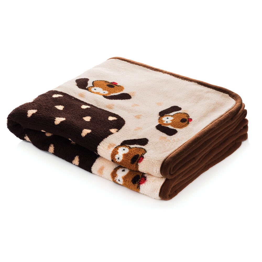 Snuggle Puppy couverture polaire face montrant douceur et confort