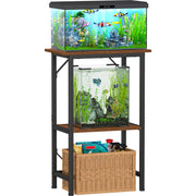 Snughome vue frontale du meuble aquarium, stabilité et style rustique
