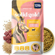 Solid Gold emballage avant montrant la formule agneau et bénéfice nutritif
