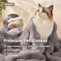 SOMAHE gros plan fausse fourrure douce montrant texture chaude et moelleuse