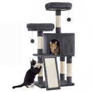 SONGMICS HOME vue frontale de l'arbre à chat, compact et stable
