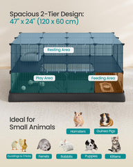 SONGMICS rampe interne montrant accès entre niveaux et confort animal