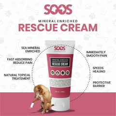 SOOS application sur patte de chien offrant apaisement et protection