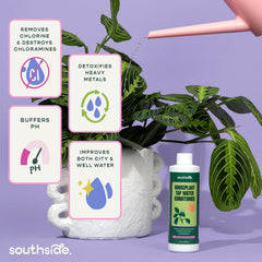 Southside Plants bouchon et doseur illustrant dosage facile et économie d’utilisation