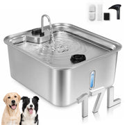SOVELIVEE fontaine face avant montrant la large zone de boisson, durable