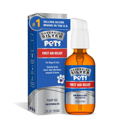 Sovereign Silver packaging avant montrant le gel et informations produit pour confiance