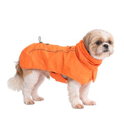 Spark Paws vue de face du manteau montrant couverture complète et capuche