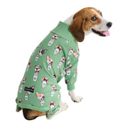 Spark Paws vue avant du pyjama avec fermeture et coupe, confort optimal