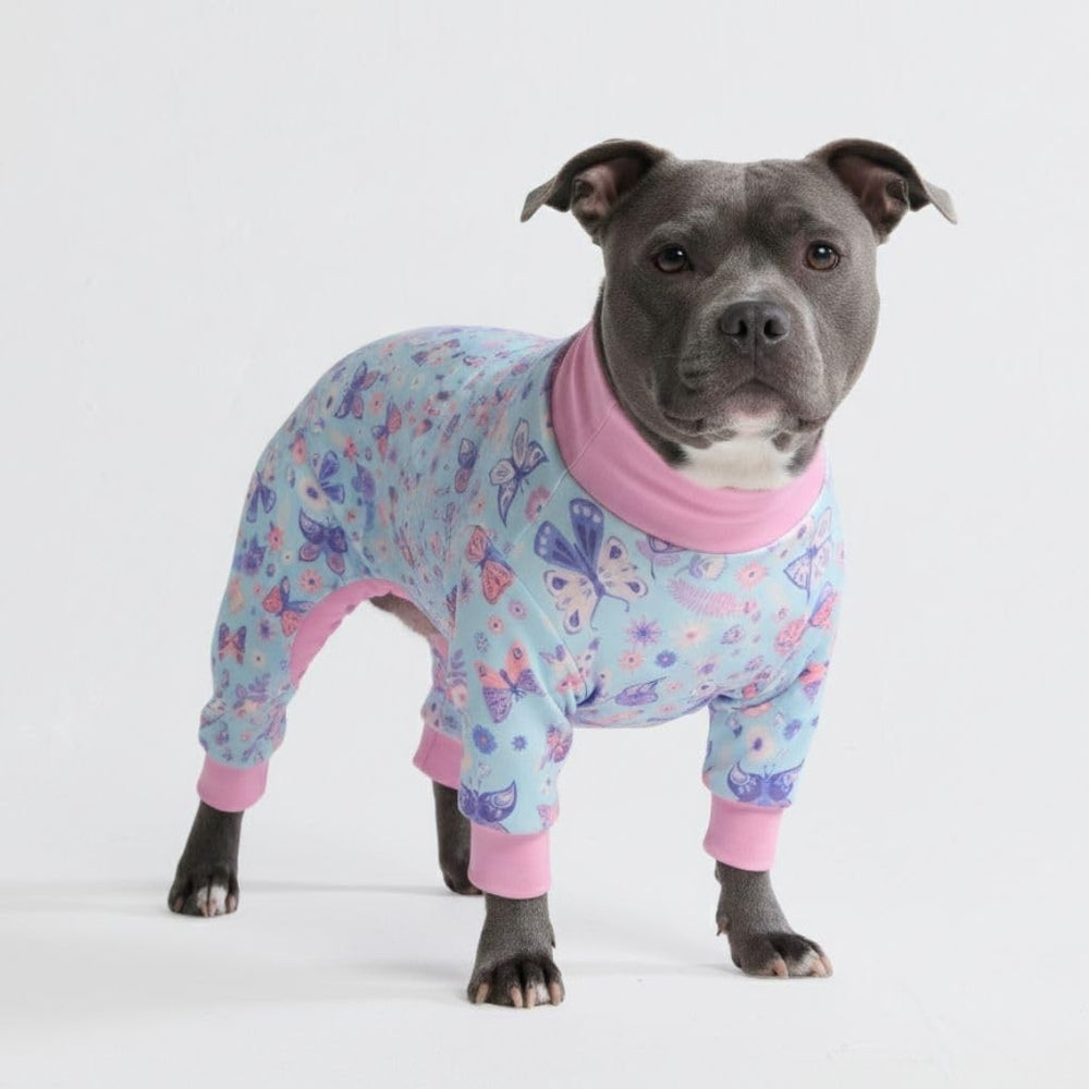 Spark Paws pyjama face avant montrant coupe protectrice et confort