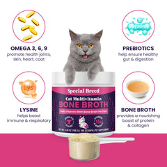 Special Breed portion comparée à une cuillère, bénéfice dosage simple pour 180 jours