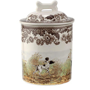Spode pot à friandises Woodland vue avant sur plan de travail, esthétique et rangement pratique