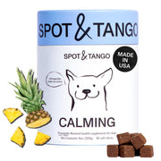 Spot & Tango emballage avant montrant le format de 56 pastilles et bénéfice praticité