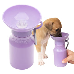 Springland Pets vue avant de la bouteille lilas pratique et compacte
