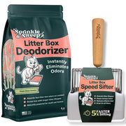 Sprinkle & Sweep emballage 8 oz montrant le produit et avantage fraîcheur