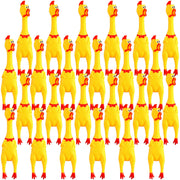Sratte poulet caoutchouc face emballé montre contenu pratique